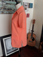 Load image into Gallery viewer, Vintage 70s Orange Button Front Top (T118)

