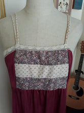 Load image into Gallery viewer, Vintage Slip(Dress) with Printed Top (E47)
