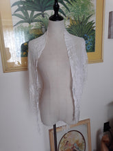 Load image into Gallery viewer, Vintage Fringed Shawl in Off White (A115)
