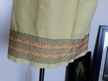 Load image into Gallery viewer, Vintage Yellow With Brown and Orange Stitching Apron (HW 274)
