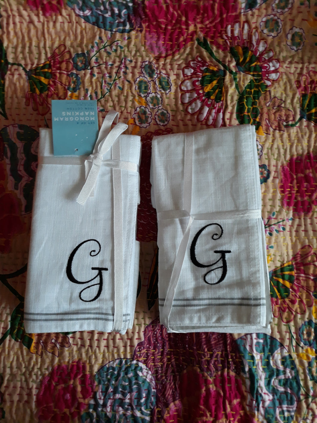 Set of 4 Monogram Napkins (HW 291/292)