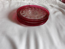 Load image into Gallery viewer, Vintage Cranberry Flash Dinner Plates (HW 327)
