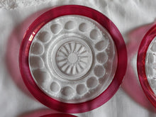 Load image into Gallery viewer, Vintage Cranberry Flash Dinner Plates (HW 327)
