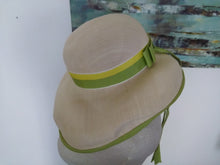 Load image into Gallery viewer, Deadstock Vintage Striped Ribbon Hat (#108)
