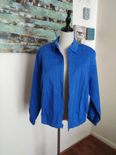 Load image into Gallery viewer, Vintage Pintucked Zip Up Jacket (G44)
