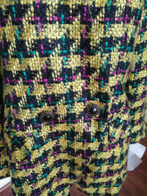 Load image into Gallery viewer, Vintage Yellow Houndstooth Blazer (G42)
