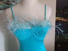 Load image into Gallery viewer, Vintage Feather Trim Dress (D135)

