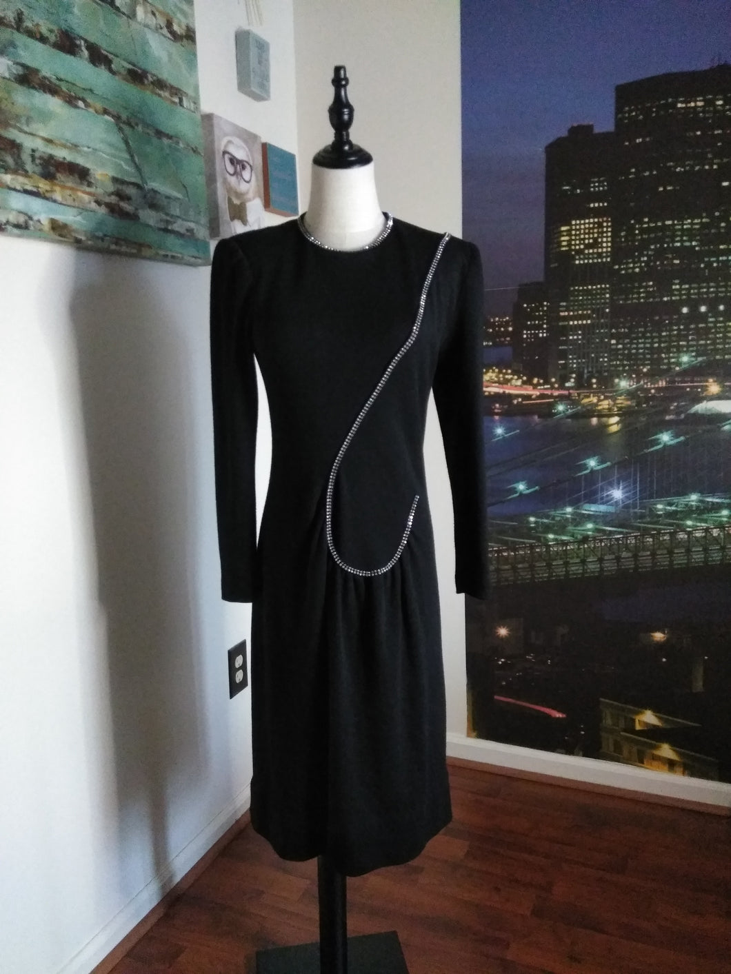 Vintage Rhinestone Dress (D143)