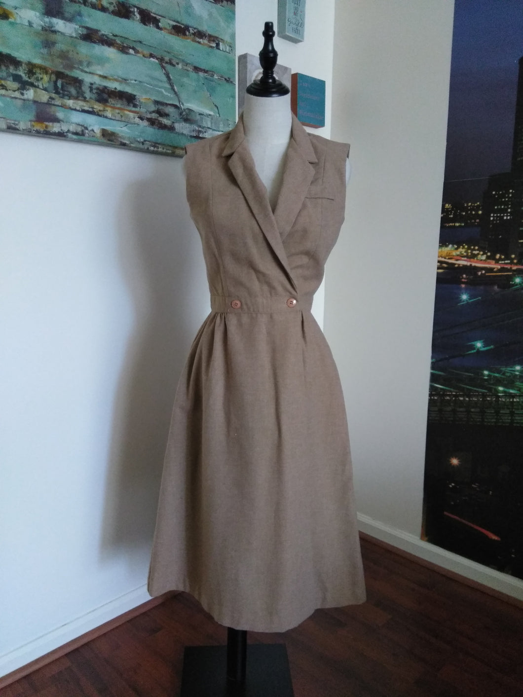 Vintage Wrap Style Dress (D147)