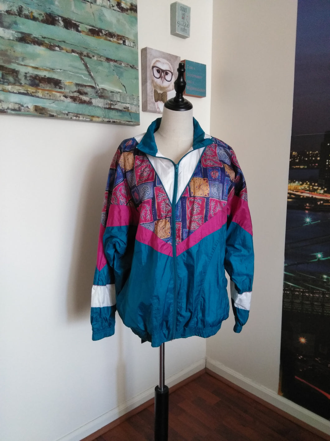 Vintage Patterned Track Suit Jacket (F9)