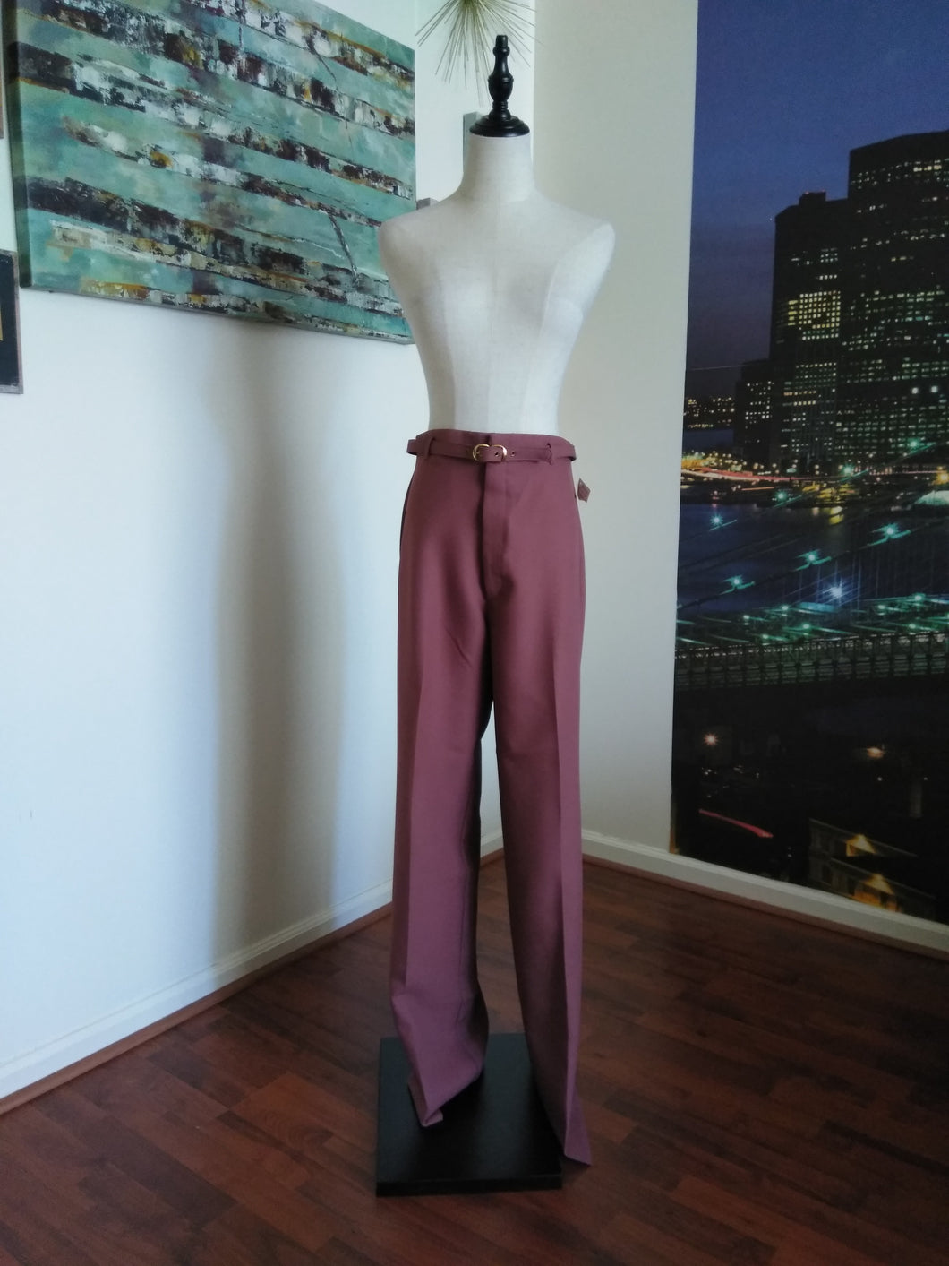Vintage 70s Belted Trousers (B103)